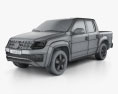Volkswagen Amarok Crew Cab 2021 Modello 3D wire render