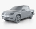 Volkswagen Amarok Crew Cab 2021 3D-Modell clay render