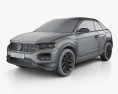 Volkswagen T-Roc 카브리올레 2019 3D 모델  wire render