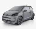 Volkswagen Up 3ドア 2020 3Dモデル wire render