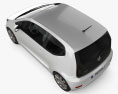 Volkswagen Up 3-Türer 2020 3D-Modell Draufsicht