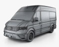Volkswagen E-Crafter パネルバン L1H2 2020 3Dモデル wire render