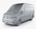 Volkswagen E-Crafter パネルバン L1H2 2020 3Dモデル clay render
