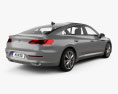 Volkswagen Arteon Elegance mit Innenraum 2020 3D-Modell Rückansicht