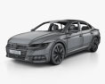 Volkswagen Arteon Elegance mit Innenraum 2020 3D-Modell wire render