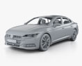 Volkswagen Arteon Elegance HQインテリアと 2020 3Dモデル clay render