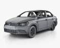 Volkswagen Jetta CN-specs avec Intérieur 2015 Modèle 3d wire render
