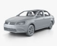 Volkswagen Jetta CN-specs avec Intérieur 2015 Modèle 3d clay render