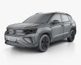 Volkswagen Taos 2024 3D-Modell wire render