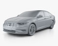 Volkswagen Sagitar 2022 3D модель clay render
