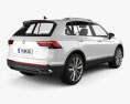 Volkswagen Tiguan eHybrid 2023 3D-Modell Rückansicht