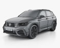 Volkswagen Tiguan R 2023 3D модель wire render