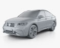 Volkswagen Tiguan X R-line CN-spec 2023 3D-Modell clay render