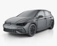 Volkswagen Golf R-Line 5-door hatchback 2022 3d model wire render
