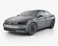 Volkswagen Lamando 2024 Modello 3D wire render