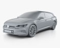 Volkswagen Arteon Shooting Brake Elegance 2020 3D模型 clay render
