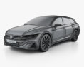 Volkswagen Arteon Shooting Brake R-Line 2020 3D模型 wire render
