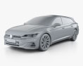Volkswagen Arteon Shooting Brake R-Line 2020 3Dモデル clay render
