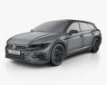 Volkswagen Arteon Shooting Brake R 2023 3Dモデル wire render