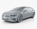 Volkswagen Arteon Shooting Brake R 2023 Modello 3D clay render