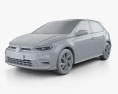 Volkswagen Polo R-Line 2024 3Dモデル clay render