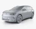 Volkswagen ID.6 X Prime 2022 3D 모델  clay render