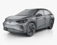 Volkswagen ID.4 GTX 2024 3D模型 wire render