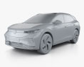 Volkswagen ID.4 GTX 2024 3D模型 clay render