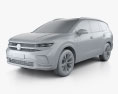 Volkswagen Talagon 2024 3d model clay render
