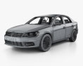 Volkswagen Bora HQインテリアと 2017 3Dモデル wire render