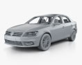 Volkswagen Bora avec Intérieur 2017 Modèle 3d clay render