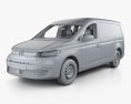 Volkswagen Caddy Maxi Furgoneta con interni 2023 Modello 3D clay render