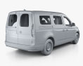 Volkswagen Caddy Maxi Panel Van с детальным интерьером 2023 3D модель