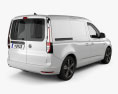 Volkswagen Caddy Kastenwagen mit Innenraum 2023 3D-Modell Rückansicht