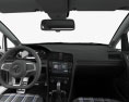 Volkswagen Golf GTE hatchback 5 puertas con interior 2019 Modelo 3D dashboard