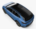 Volkswagen ID.4 з детальним інтер'єром 2022 3D модель top view