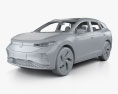 Volkswagen ID.4 з детальним інтер'єром 2022 3D модель clay render