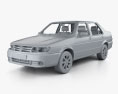 Volkswagen Jetta CN-spec з детальним інтер'єром 2012 3D модель clay render