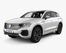 Volkswagen Touareg R-Line with HQ interior and engine 2018 3D model