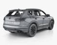 Volkswagen Touareg R-Line con interior y motor 2018 Modelo 3D