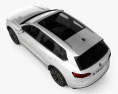Volkswagen Touareg R-Line 인테리어 가 있는 와 엔진이 2018 3D 모델  top view
