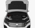 Volkswagen Touareg R-Line 인테리어 가 있는 와 엔진이 2018 3D 모델  front view