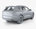 Volkswagen Touareg R-Line con interior y motor 2018 Modelo 3D