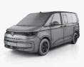 Volkswagen Transporter (T7) Multivan eHybrid 2024 Modelo 3D wire render