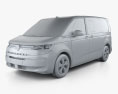 Volkswagen Transporter (T7) Multivan eHybrid 2024 3Dモデル clay render
