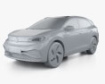 Volkswagen ID.4 X 1st edition 2024 3d model clay render