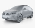 Volkswagen T-Roc R-Line 카브리올레 2024 3D 모델  clay render