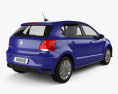 Volkswagen Polo 5도어 해치백 2022 3D 모델  back view