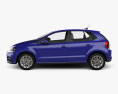 Volkswagen Polo 5도어 해치백 2022 3D 모델  side view