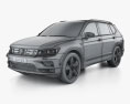 Volkswagen Tiguan Allspace Elegance 2020 3d model wire render